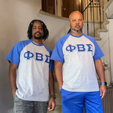 Chenille Sigma blue and grey raglan premium t-shirt